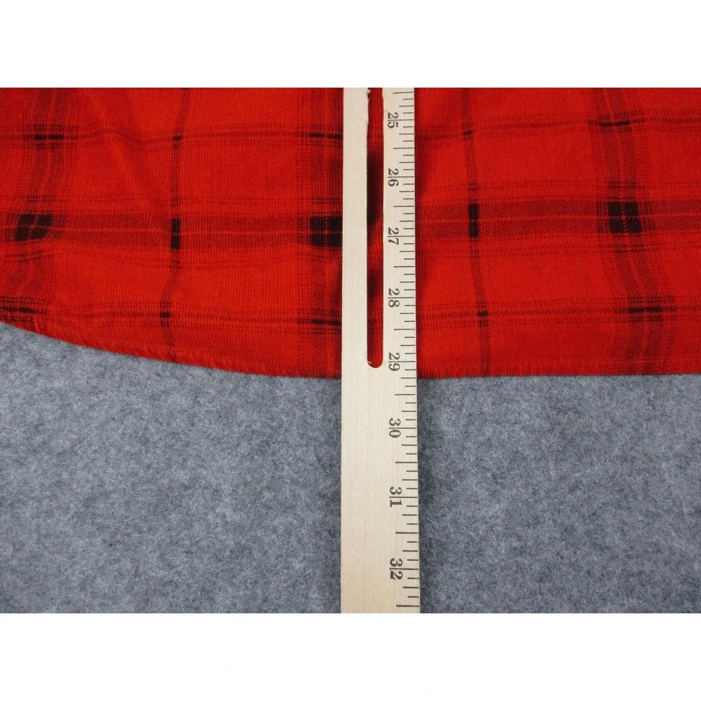 North Face Shirt Mens Extra Large Orange A5 Series Plaid Flannel Button Up Hike